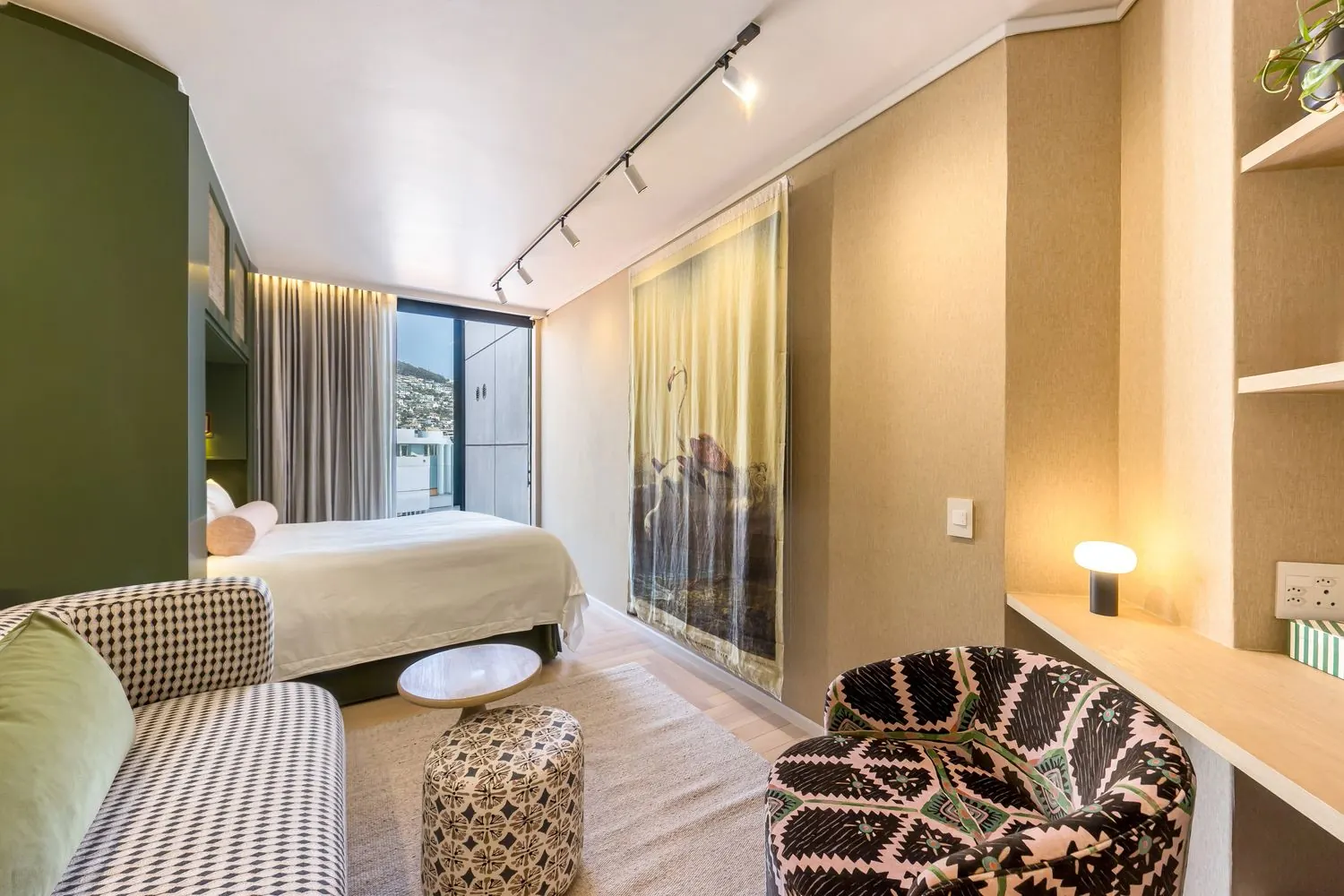The room, along its length