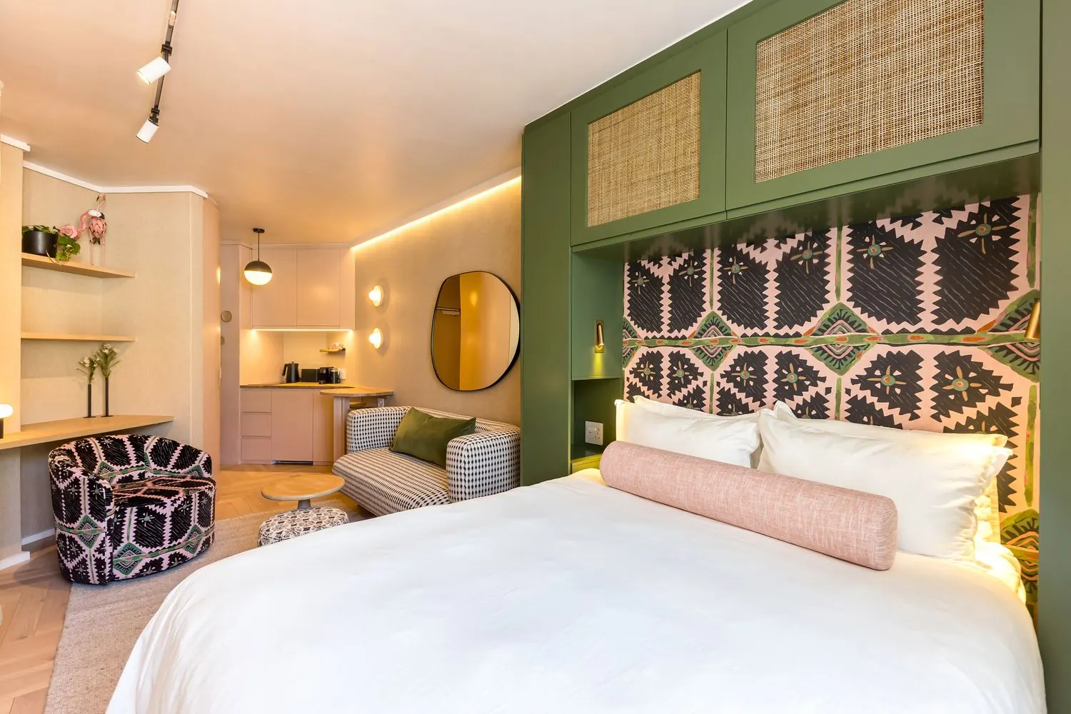 The printed headboard