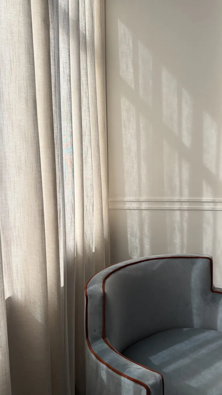 Afternoon light on the curtain